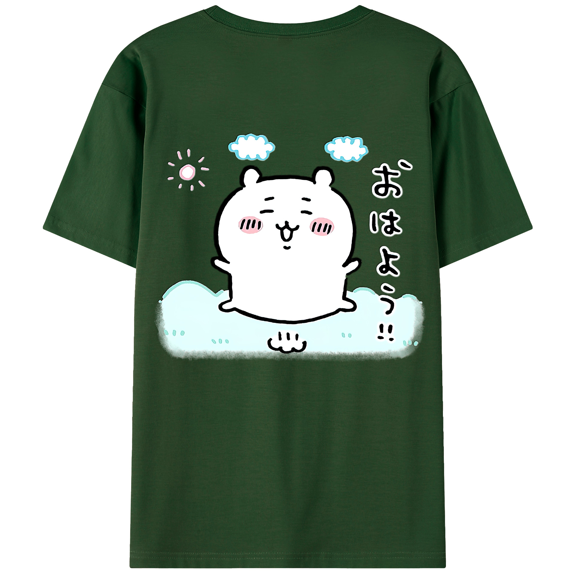 （画像用） ちいかわ ちいかわ Chii-kawa chiikawa 綿100％半袖Tシャツ（背面プリント）